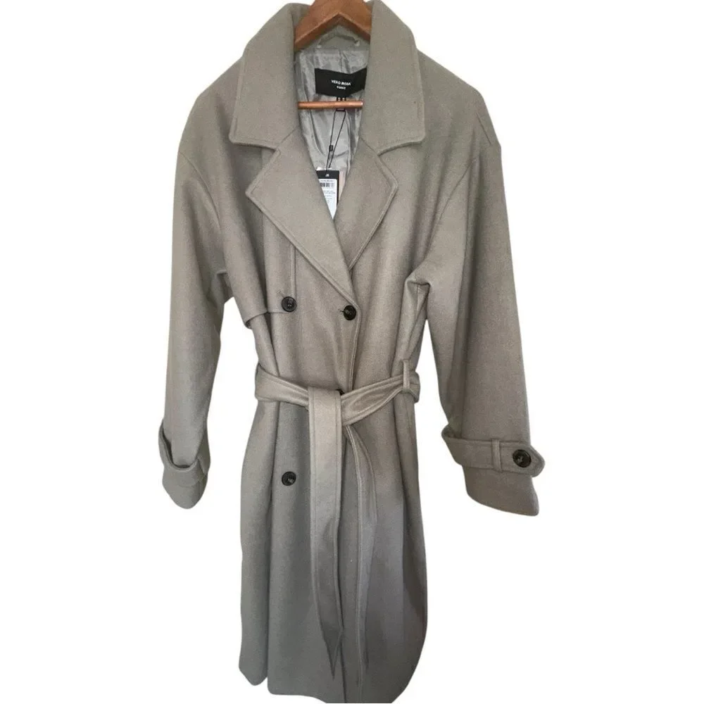 Vero Moda Fortune Long Trench Coat Size 18